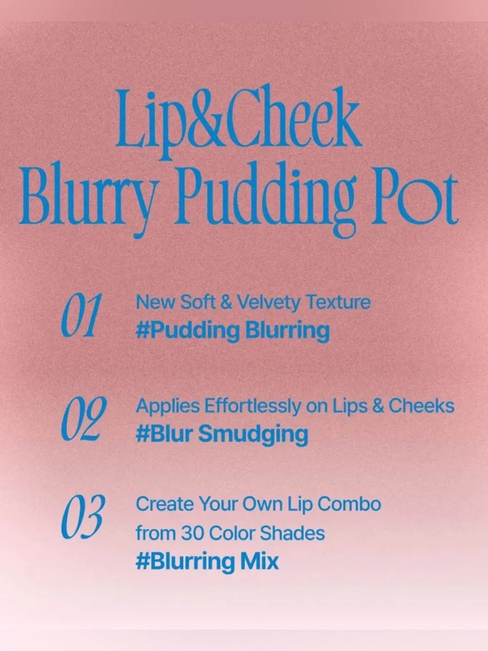 Fwee Faded Lip & Cheek Blurry Pudding Pot- dusty rose, cool undertone, rose tone
